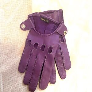 Beretta Purple Leather Riding Gloves Size 8